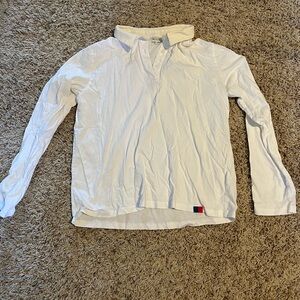 KULE rugby shirt size large. White with cream collar.